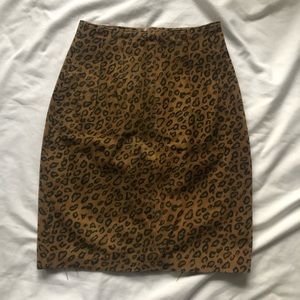 Cheetah skirt leather